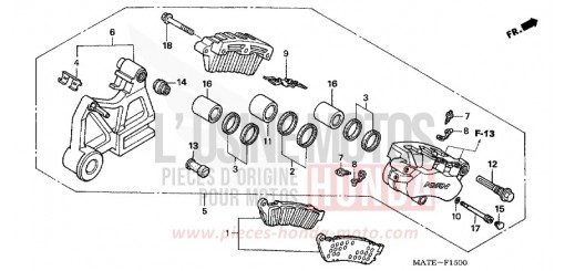 REAR BRAKE CALIPER CBR1100XX6 de 2006